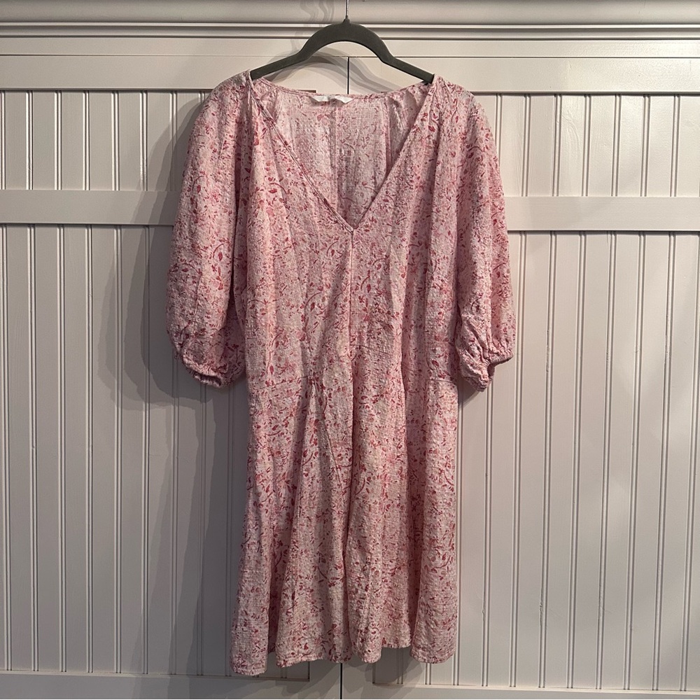 H&M Pink Patterned Mini Dress